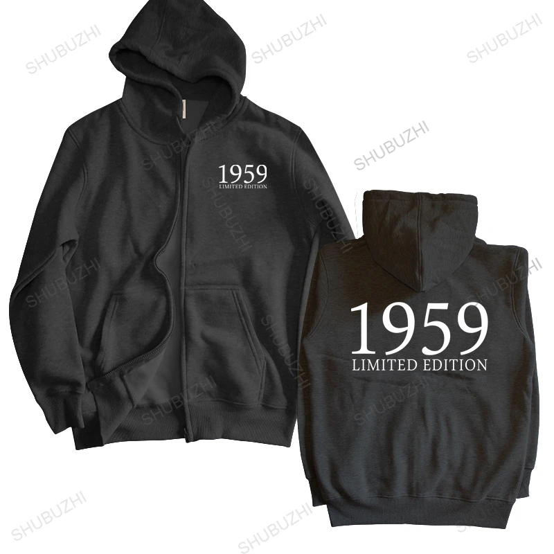 

men autumn hoodie black hoody Limited Edition 1959 - Mens hoodie 62th Birthday brand men autumn hoodie