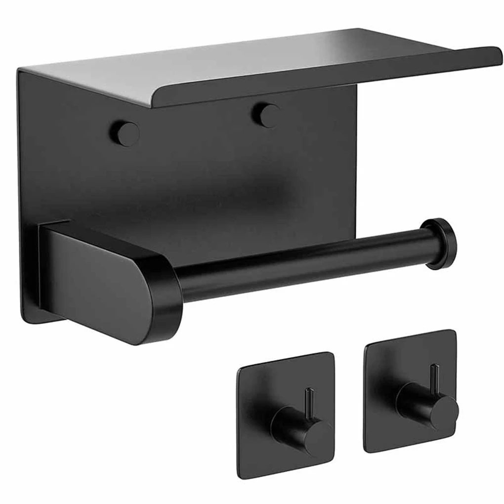 

Stainless Steel Toilet Paper Holder Polished Waterproof Moistureproof Wall-mounted Home Bathroom Tissues Stand Silver
