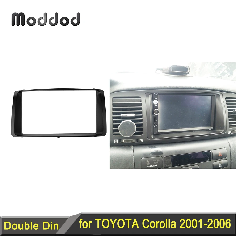Radio Fascia para Toyota Corolla 2001-2006 GPS CD estéreo Panel de montaje en tablero Kit de ajuste marco Facia reproductor de DVD placa frontal