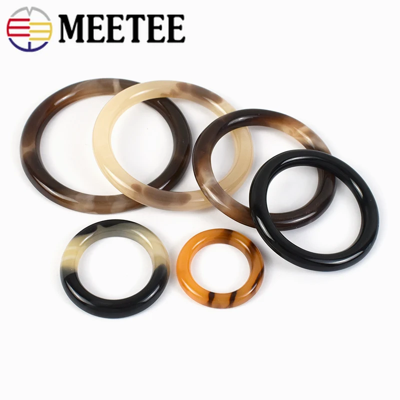 

10Pc 20-50mm Resin O Ring Circle Buckles Coat Belt Clothes Connection Decor Hook Dog Collar Clasp DIY Garment Sewing Accessories
