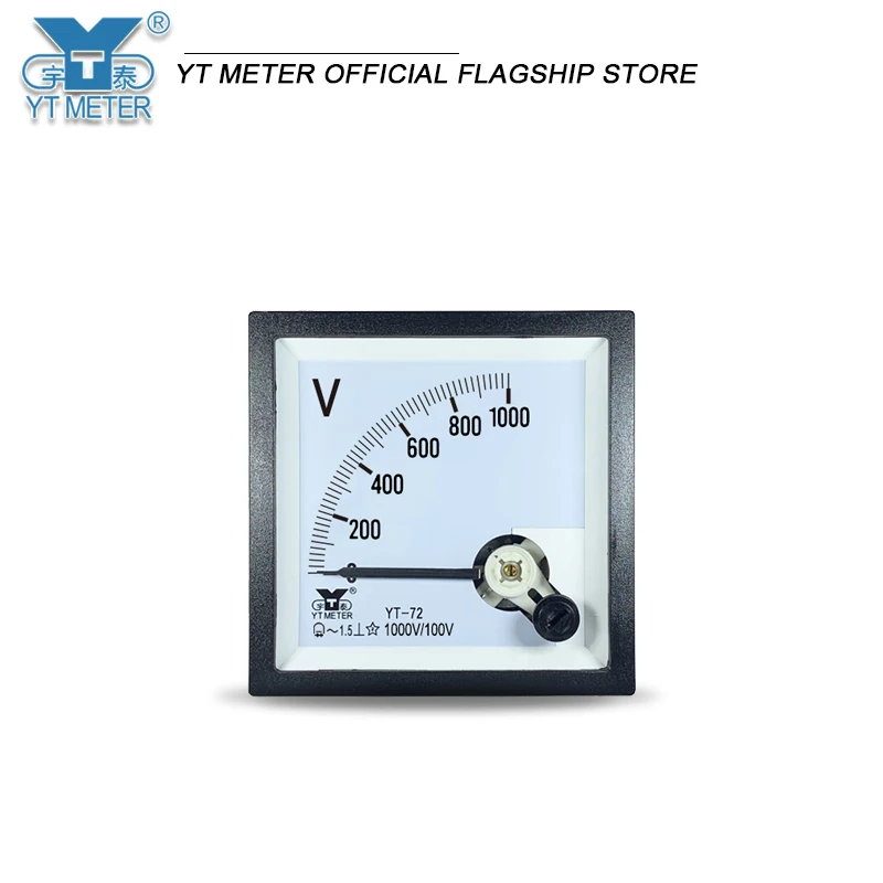 

CP72 1000V/100V Voltmeter for intermediate frequency furnace 1000Hz 1k AC pointer meter Hz cz72