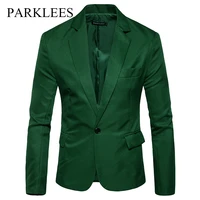 parklees 2022 new slim mens blazers autumn fashion korean single button suit blazer party wedding dinner regular fit blazer coat