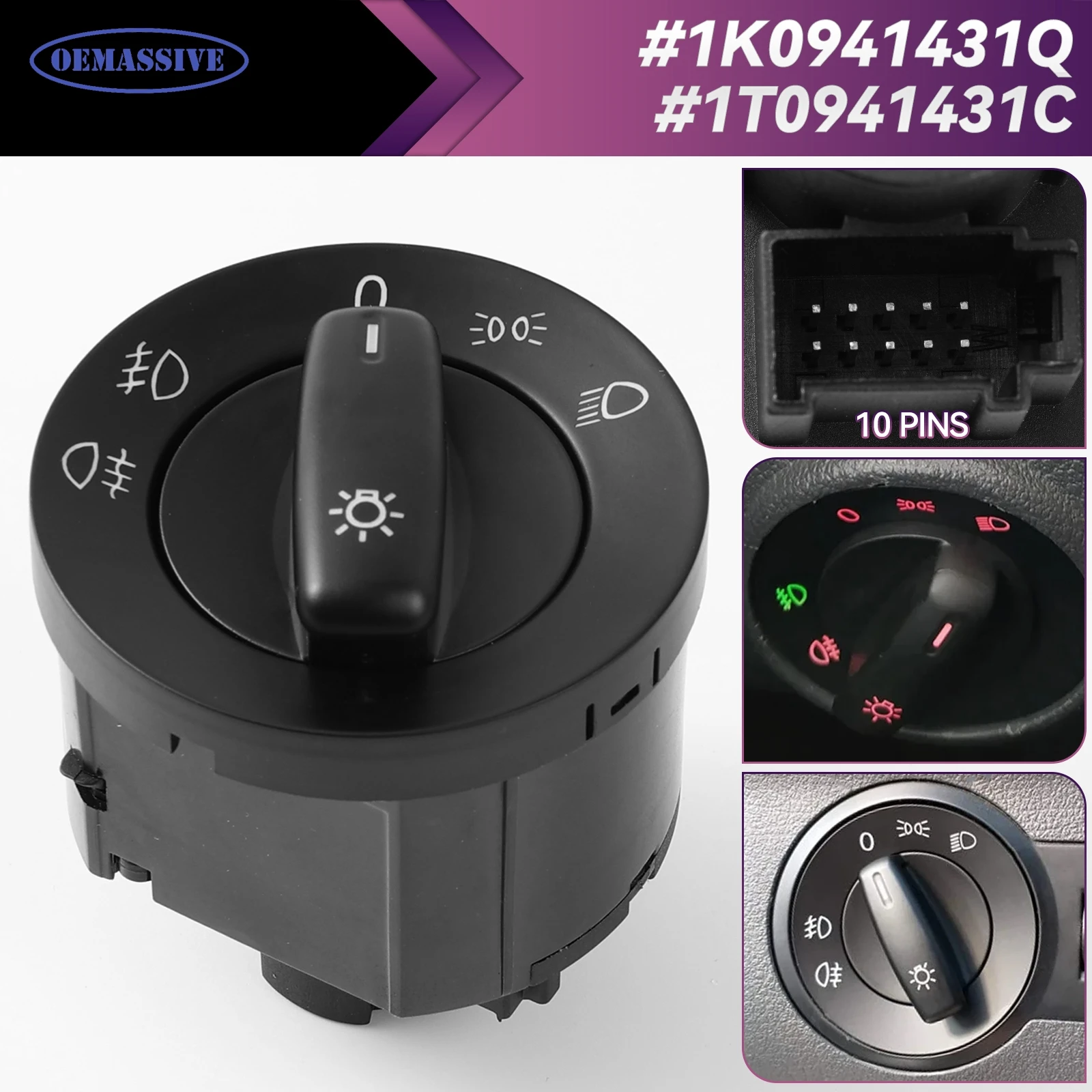 Автоматический переключатель фар для VW Golf MK5 Caddy III JETTA 3 TOURAN SAGITAR BORA Passat B6 # 1K0 941 431Q 1K