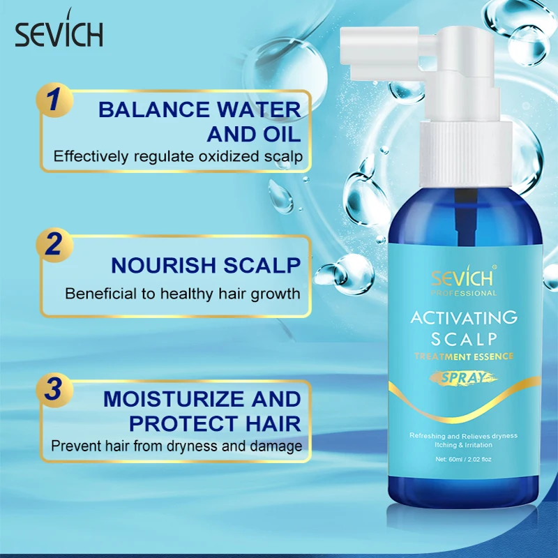 

Sevich Scalp Treatment Spray 60ml Anti-Hair Loss Scalp Repair Essence Oil Control Refreshing Anti-dandruff Spray Hair Care