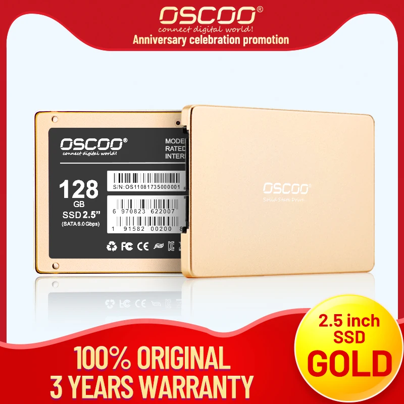 Твердотельный накопитель OSCOO SSD 1 ТБ 128 ГБ 256 480 HDD 2 5 дюйма SATA SATAIII 512 Внутренний