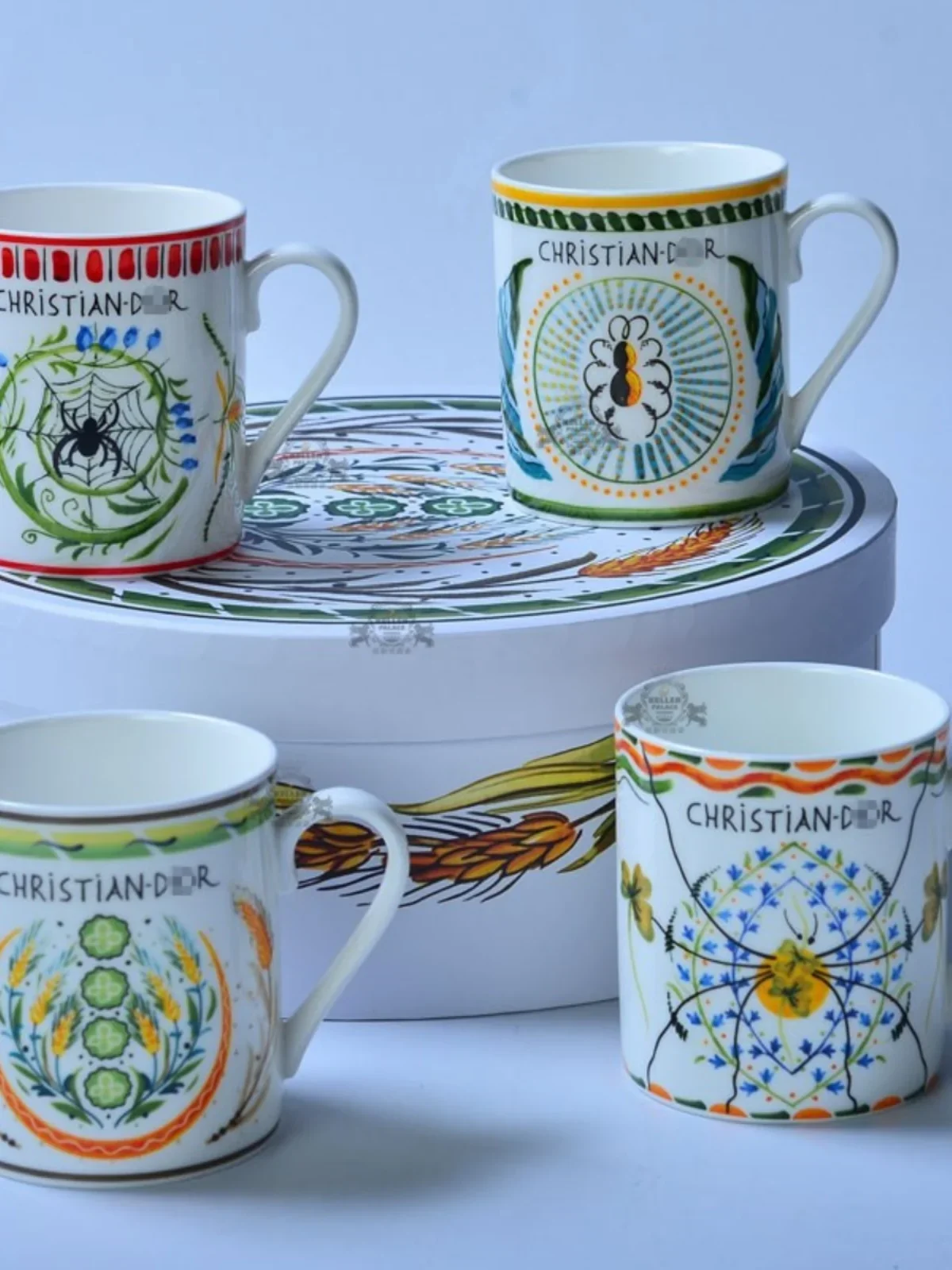 Кружка из костяного фарфора пасторальная керамическая чашка для чая воды набор