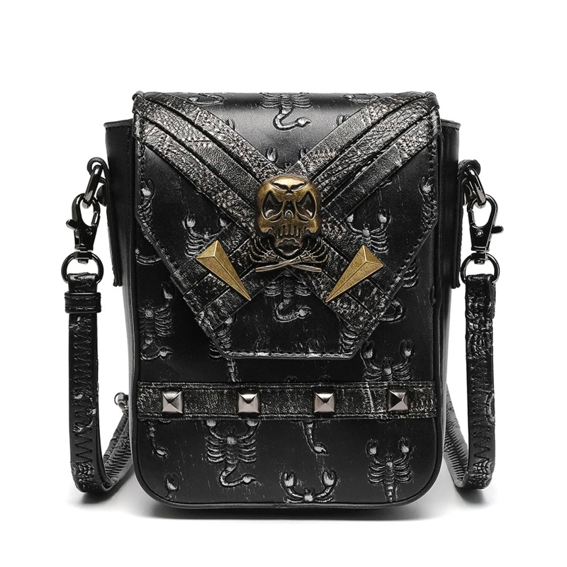 

Steampunk Small Crossbody Bag Shoulder Cellphone Wallet Gothic Satchel
