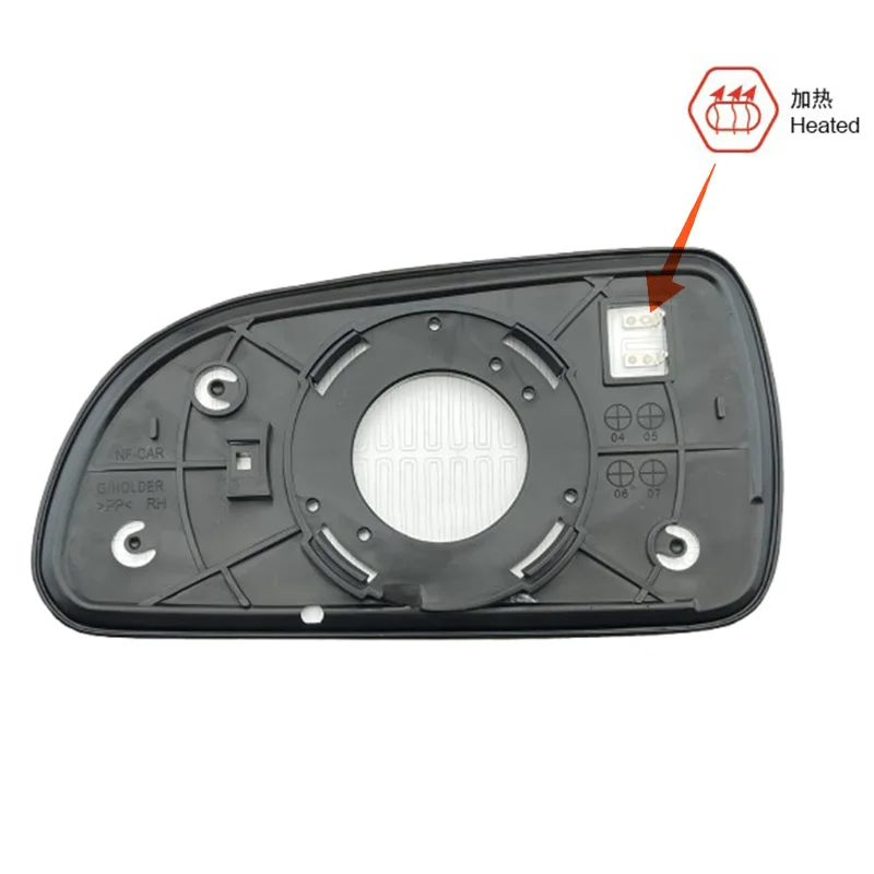 

876113K200 876213K200 для HYUNDAI SONATA 2004-2008 зеркало заднего вида стекло с подогревом автомобильное крыло зеркало объектив левый/правый автомобильные аксессуары