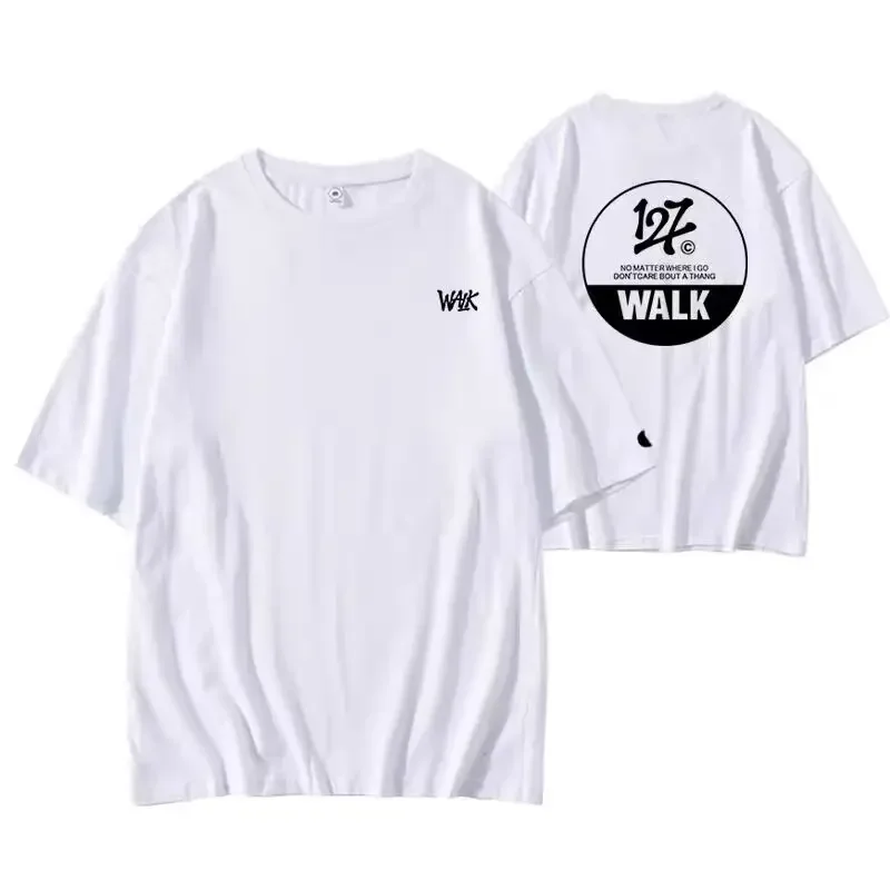 Футболка NCT127 с принтом WALK Same Kpop Y2K летняя женская футболка в стиле хип-хоп
