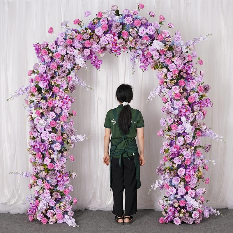 Lila Rose orchid Dee Delphinium Blume Reihe Hochzeit Hintergrund