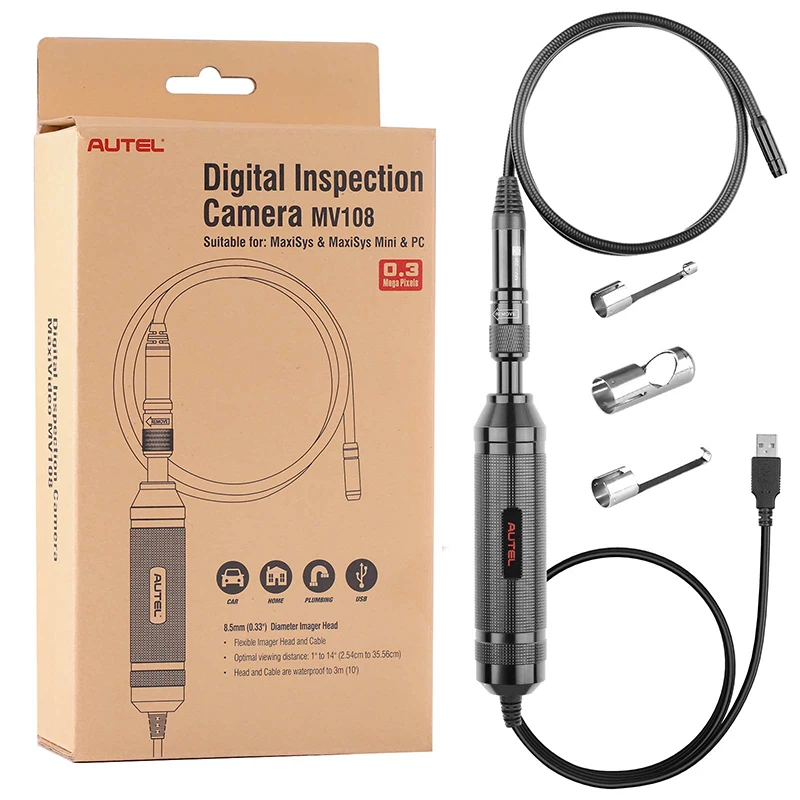 Autel MaxiVideo MV108 8 5 мм оригинальный комплект цифровой инспекционной камеры для MaxiSys