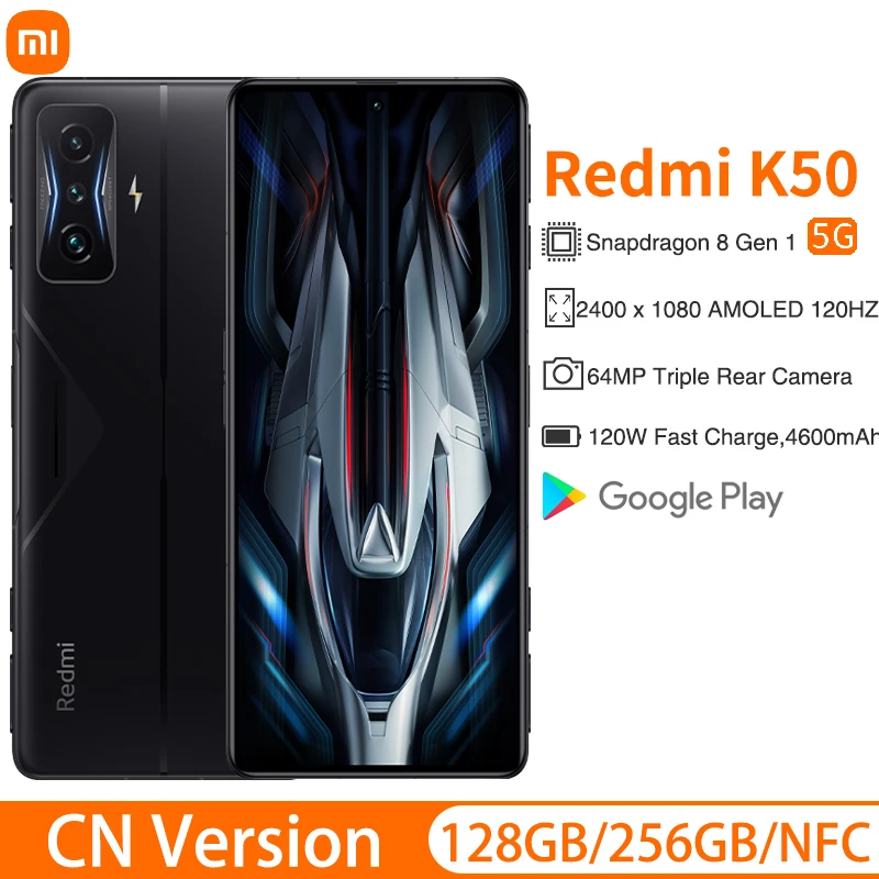 Xiaomi Redmi K50 Gaming Version 5G Smartphone Snapdragon 8 Gen 1 Strong Heat Dissipation 120W HyperCharge 120Hz OLED Display