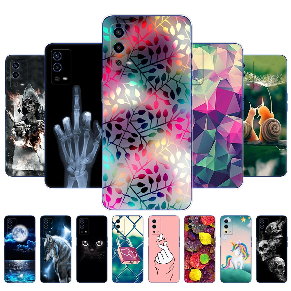 Для OPPO A55 4G чехол 6,51 дюйма CPH2325 чехол для телефона чехол Мягкий Силиконовый ТПУ задний чехол для Oppo A55 OPPOA55 A 55 4G 2021 бампер Fundas