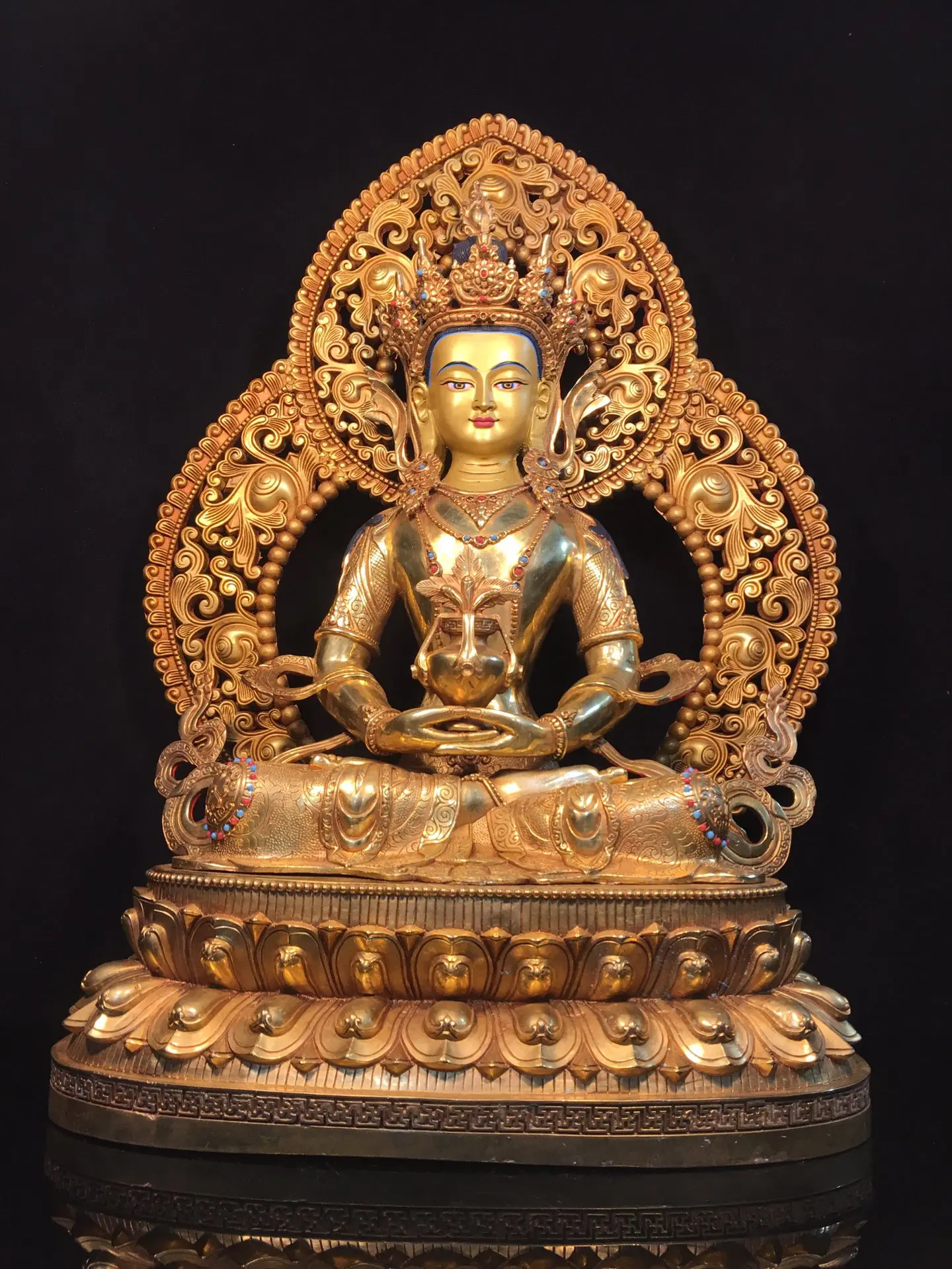 26 &quotКоллекция тибетского храма старая бронзовая мозаика драгоценный камень