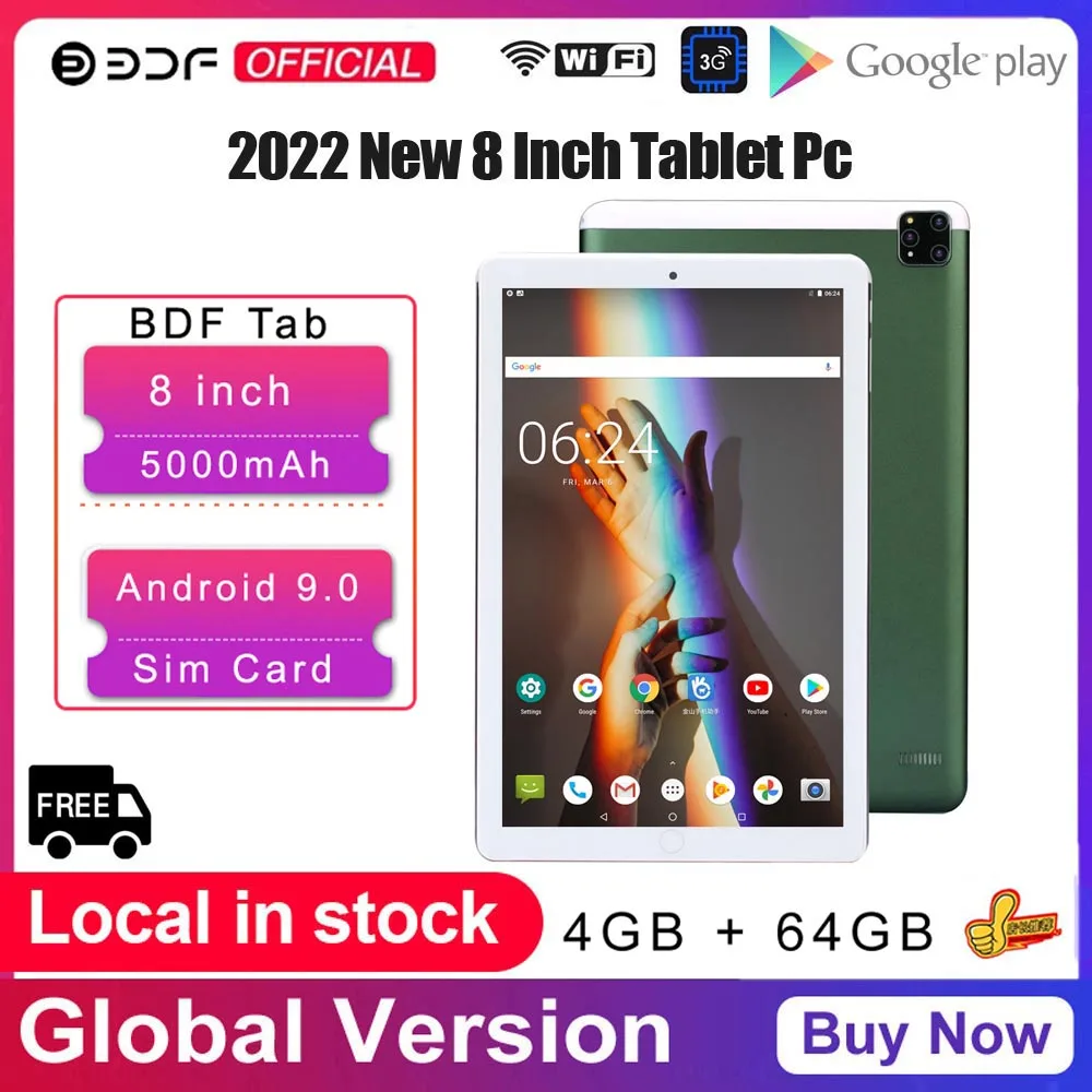 Cheap Tablets Free Shipping 8 Inch Tablet Pc Android 9.0 Octa Core 4GB/64GB Google Play 3G Phone Calling Dual SIM Cards Tablet 8