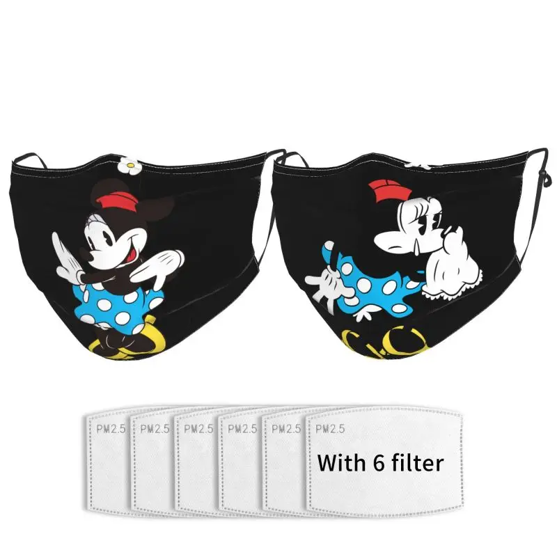 

Disney Cartoon Printing Adult Mask Outdoor Sports Protection Sunscreen Dust Masks Washable Adjustable Suitable Men Women 2PCS