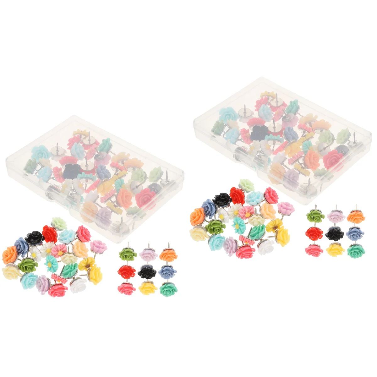 

84 Pcs Lovely Push Pin Bulletin Push Pin Small Pushpins Office Thumb Tacks for Office (Random Style)