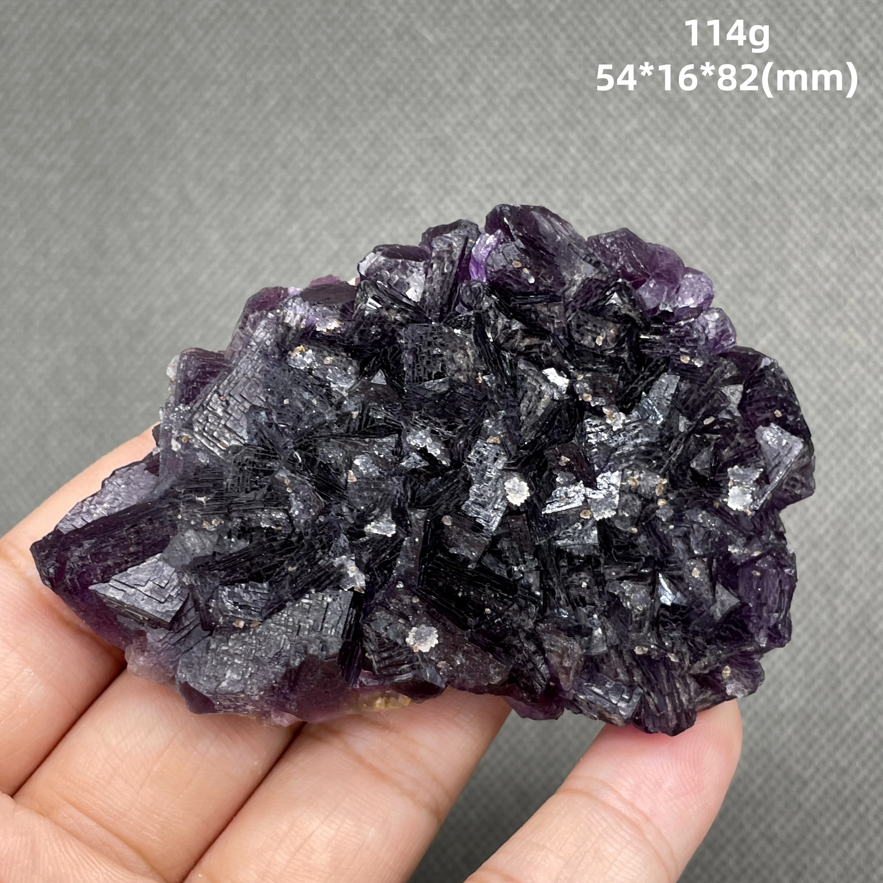 Фиолетовый флюоритовый куб QIANCHUAN