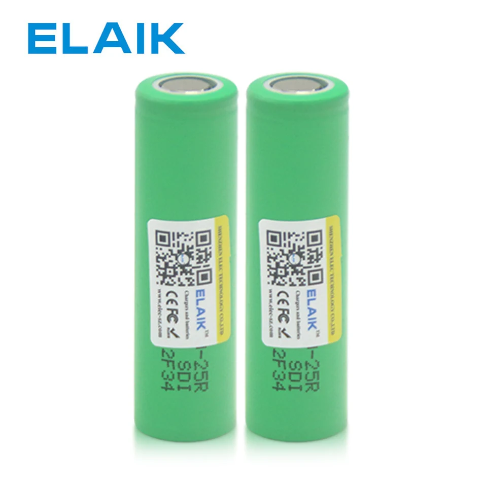 

6 шт. ELAIK 25R 3,7 В 18650 мАч Хой ablauf 20A литий-аккум фонарь внешний аккумулятор