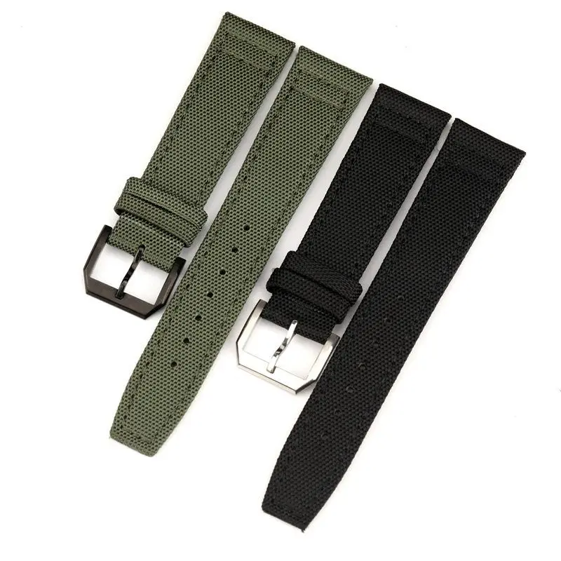 

Nylon watch band for IWC-Portuguese-pilot series 20mm 21mm 22mm wristwatches band canvas bracelet black blue green watch strap