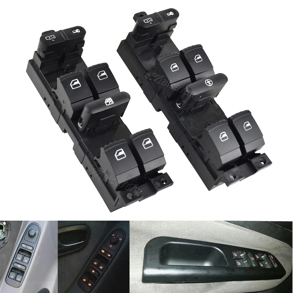 

1J4959857C 1J4 959 857 Power Window Master Switch Button For Volkswagen Golf Jetta Bora Passat B5 Seat Leon Toledo 1999-2006