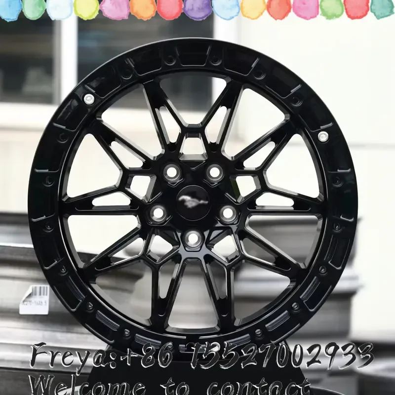 Фото 17-18-дюймовые кованые алюминиевые диски Beadlock Drag Wheels 5x114.3 5x120, полностью глянцевые черные, классический стиль для M3 E30 E90 Mustang GT №3