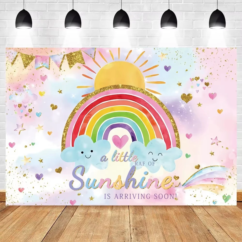 Фон для фотосъемки в стиле бохо с радугой первая поездка вокруг солнца ребенка