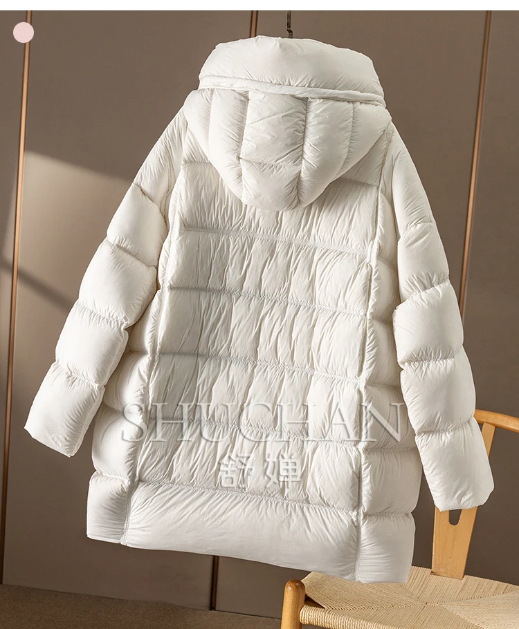 Puff 0 Давление дизайнерская куртка на гусином пуху 90 с капюшоном женское зимнее
