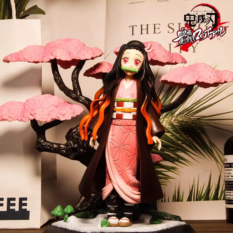 

Аниме Фигурка рассекающего демонов, Kamado Tanjirou Kamado Nezuko Shinobu, вишневый цвет, статуэтка из ПВХ, коллекционный подарок для детей