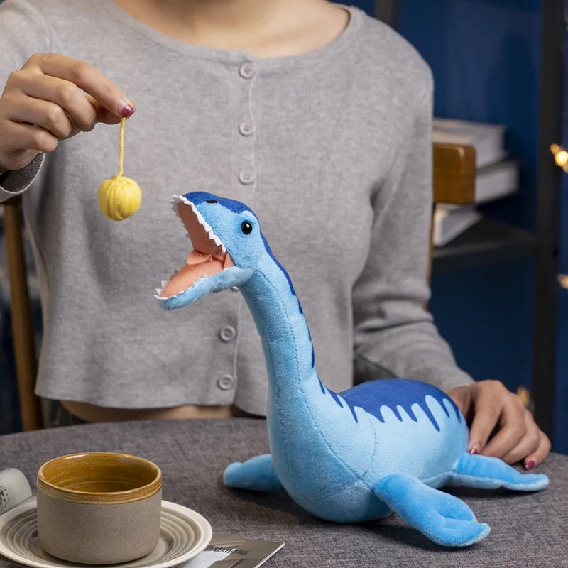 Legend Simulation Plesiosaurus Dinosaur Plush Toys Real Life Mosasaur Loch Ness Monster Stuffed Animal Dolls Boys Gift For Kids