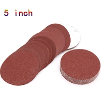 3pc 5inch 125mm round sandpaper disc 80 1000grit flocking self adhesive sandpaper grit mill polishing woodworking abrasive tools