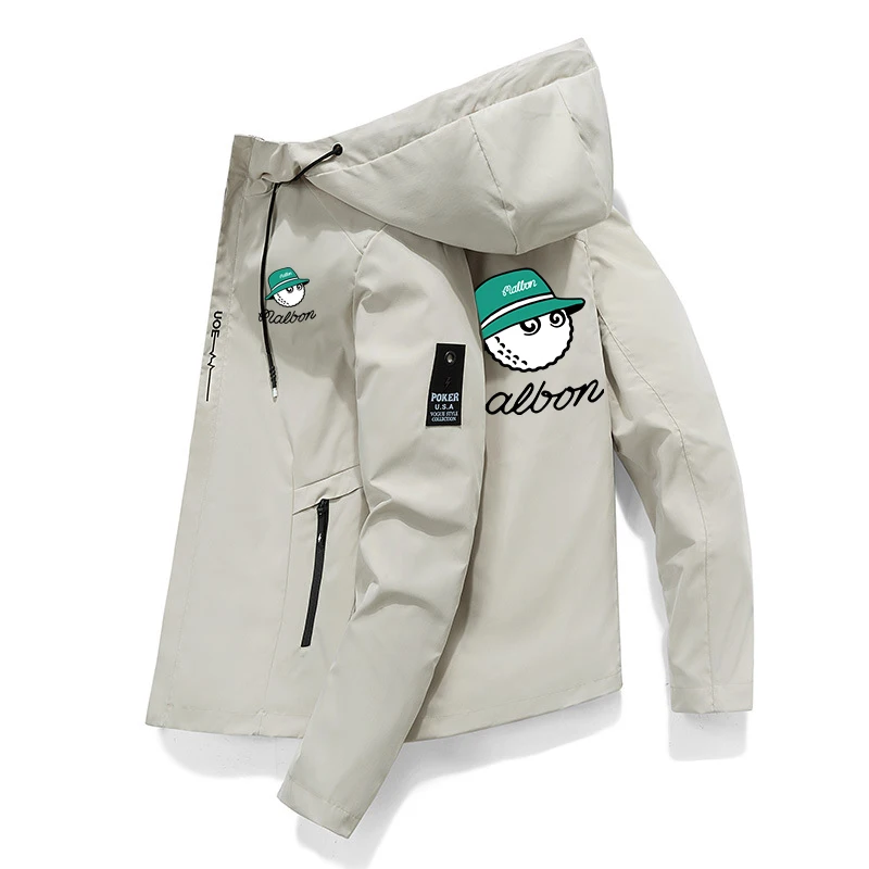 Golf autumn and winter new bomber jacket men's windbreaker zipper jacket casual work jacket fashion outdoor adventure
