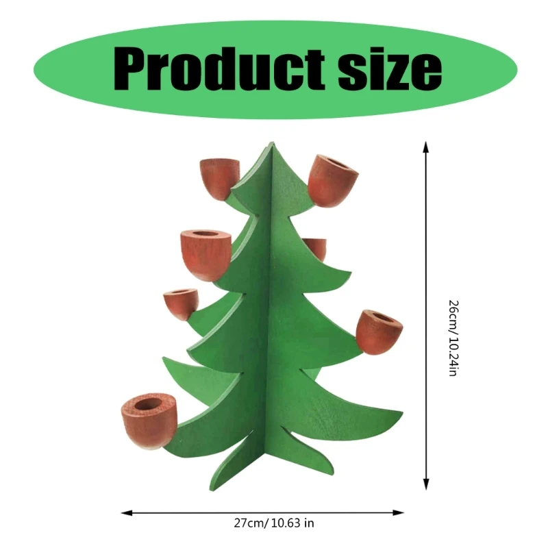 SZWA элегантный деревянный подсвечник для рождественской елки поделки