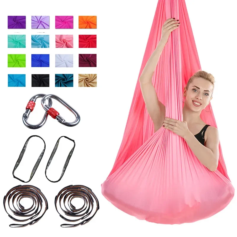 

Air Yoga Hammock Flying Swing Trapeze Anti-gravity Bed Yoga Training Belts For Gym Sporting Aerial Yoga Hammock Set Antigravity