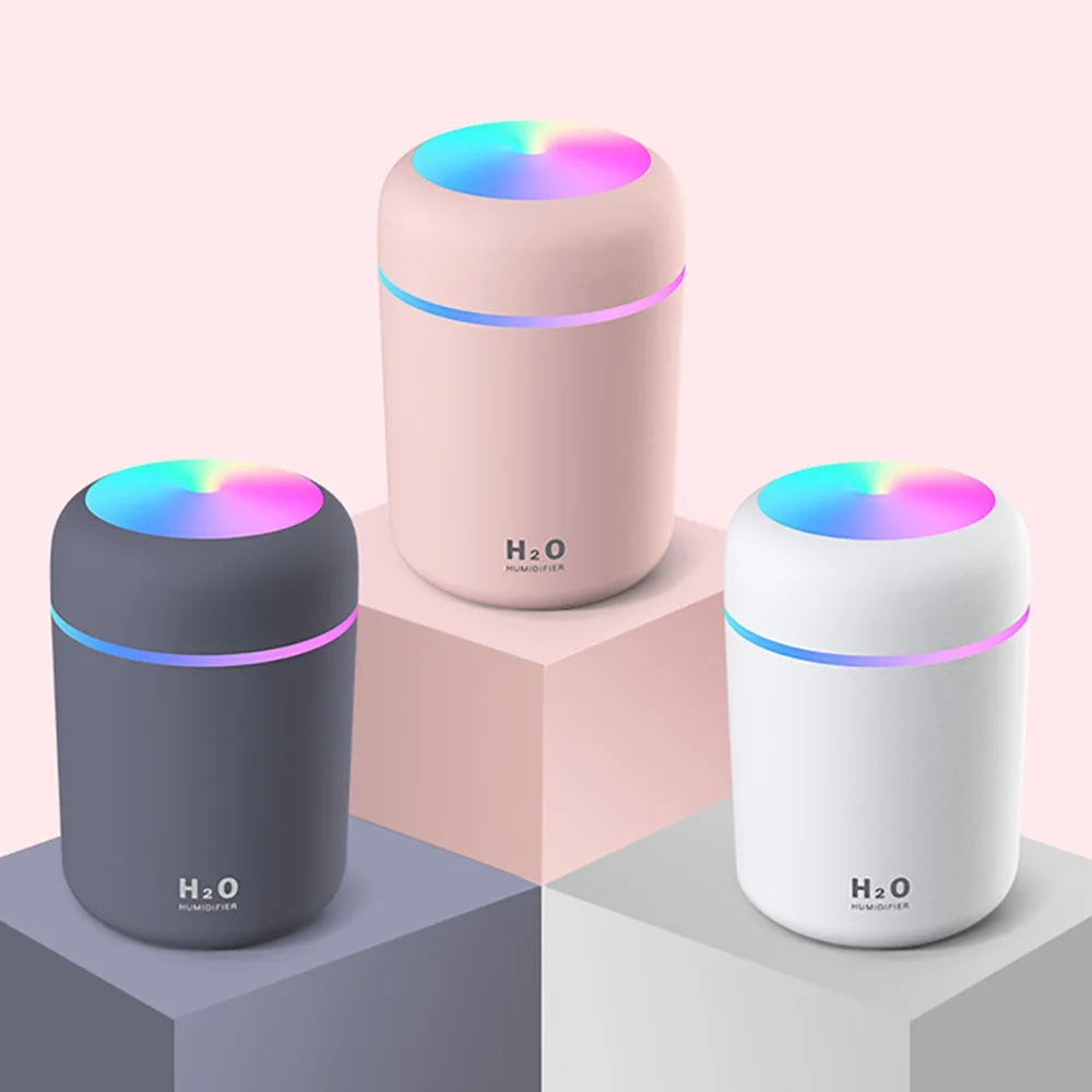 

Electric Air Humidifier Portable 300ml Aroma Oil Diffuser USB Cool Mist Maker Sprayer Ultrasonic Colorful Night Light Home Car