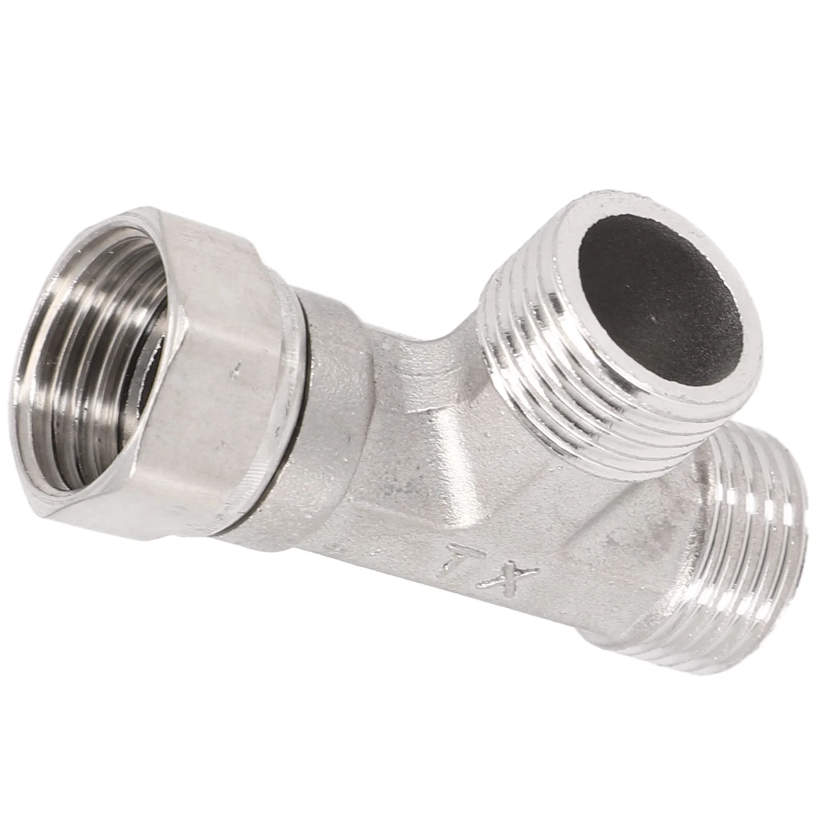 

Easy Clean T Adapter 3 Ways Valve Durable Stainless Steel Long lasting Performance Suitable for Bathroom Toilet