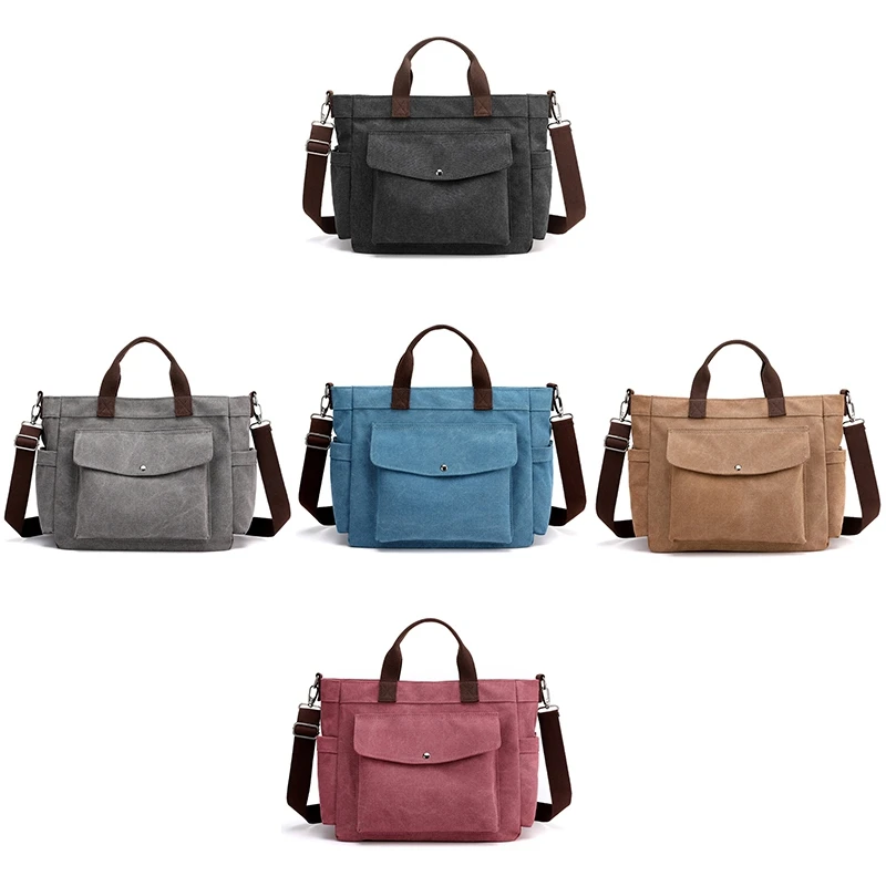 

Women's Canvas Handbag Casual Canvas Shoulder Bags Vintage Crossbody Messenger Bags Female Tote Bags Trapeze