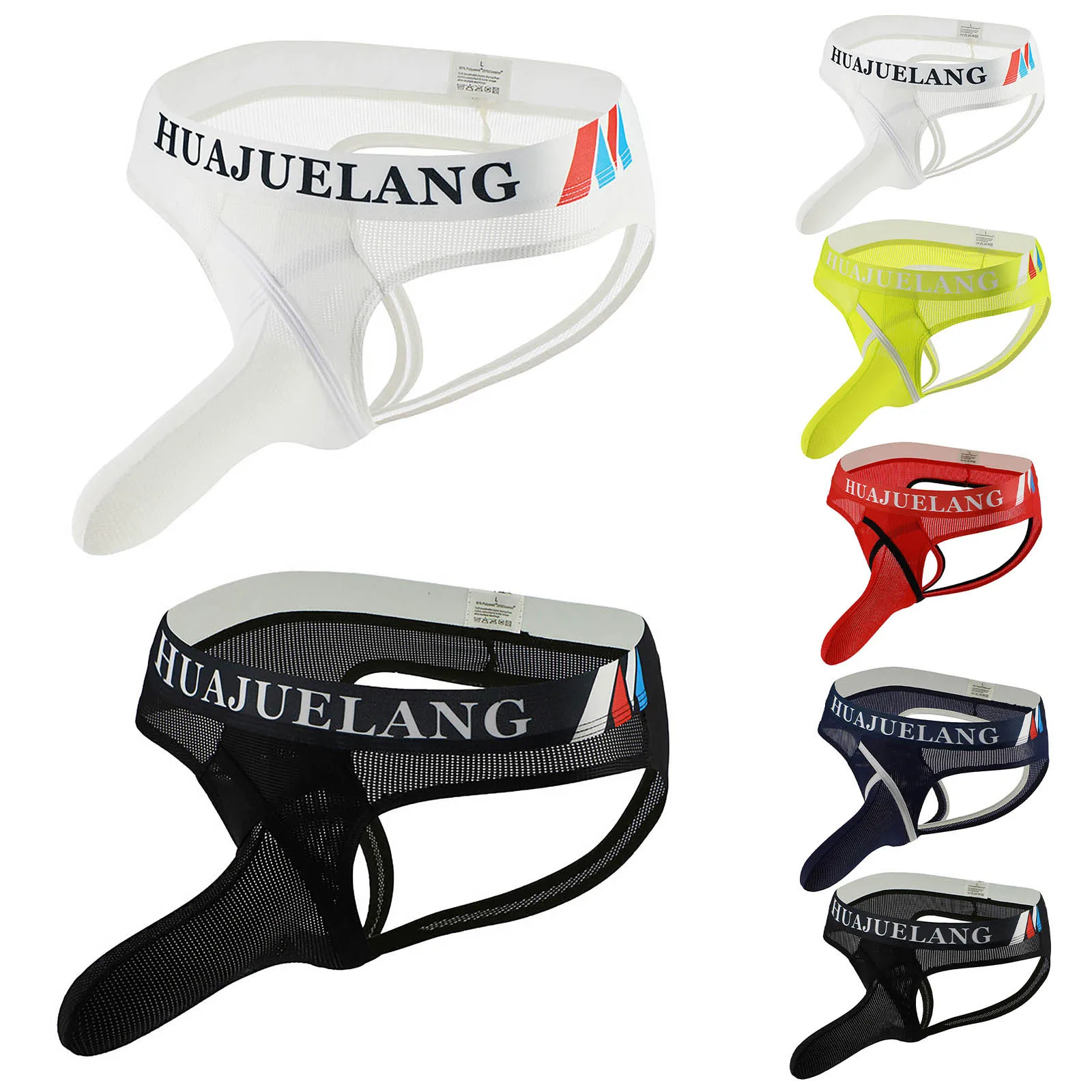 Модные мужские дышащие мягкие трусы-брифы с надписью и карманом Трусы-брифы