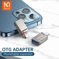 mcdodo usb to lightning type c otg data adapter for iphone 13 12 pro xiaomi huawei ipad tablet converter material sd card u disk