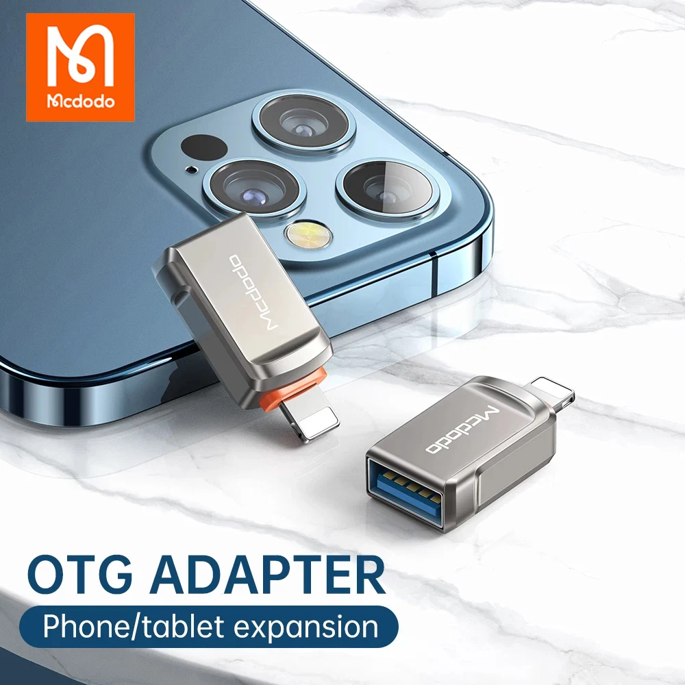 Адаптер для передачи данных Mcdodo с USB на Lightning Тип C OTG iPhone 13 12 Pro Xiaomi Huawei iPad Tablet