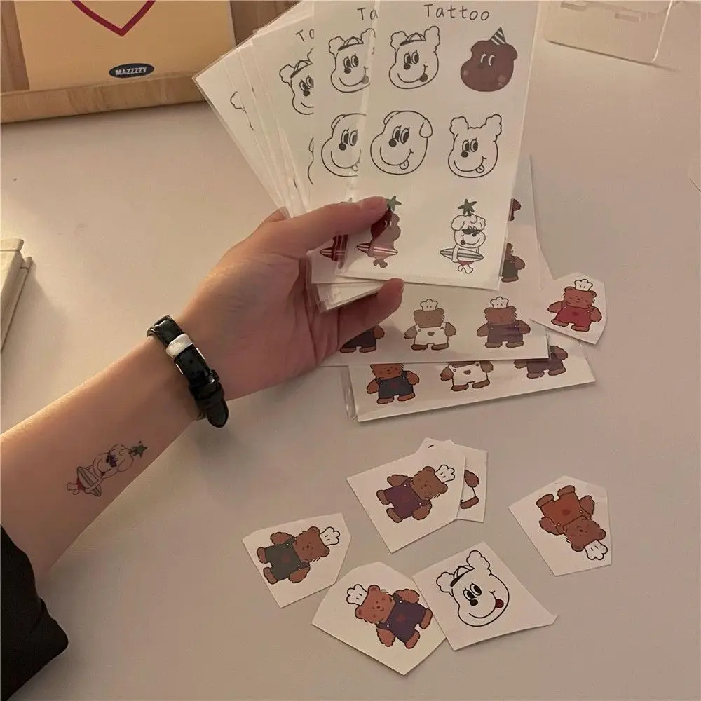 

Body Art Temporary Tattoos Waterproof Men Women Tattoo Stickers Cute Bear Clavicle Party Decals