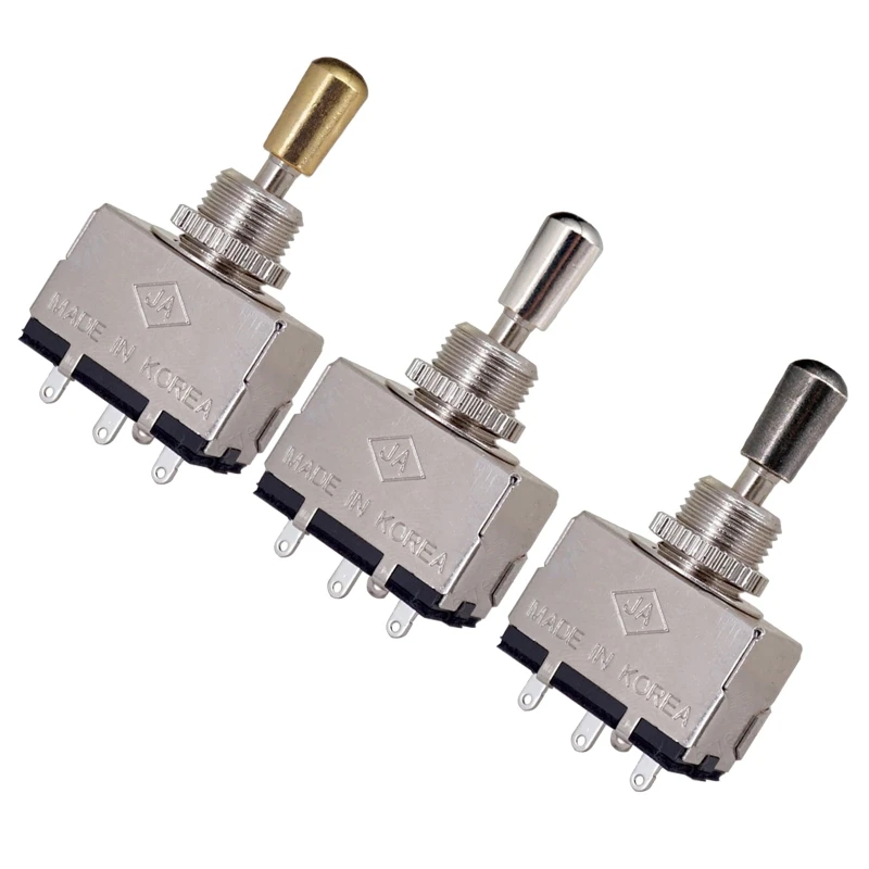 

3-позиционный металлическая электрогитара переключатель для LP с латунным наконечником, электроника для электрогитары