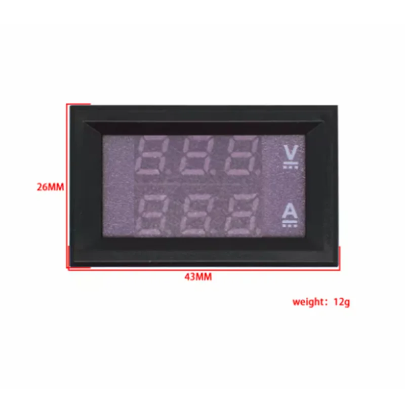 Цифровой вольтметр постоянного тока 0-100 В 10 А амперметр двойной дисплей детектор