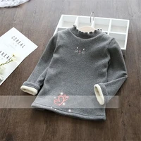 girls baby thickened sweater kids t shirt bottoming shirt childrens clothing autumn and winter girls long sleeved top