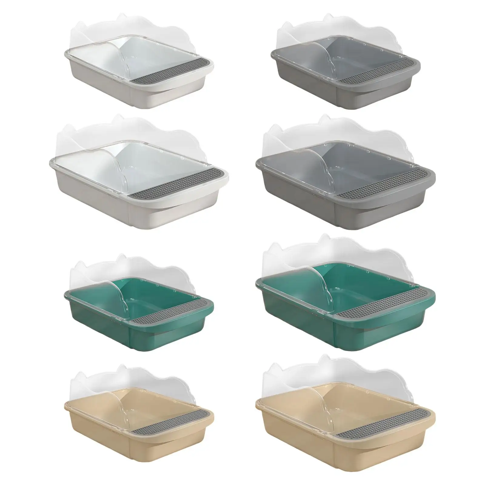 Deep Toilet Kitty Litter Pan Bedpan Sifting Litter Box Pet L