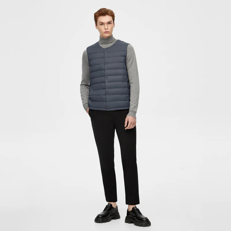 Мужской портативный жилет BOSIDENG на белом утином пуху куртка без рукавов