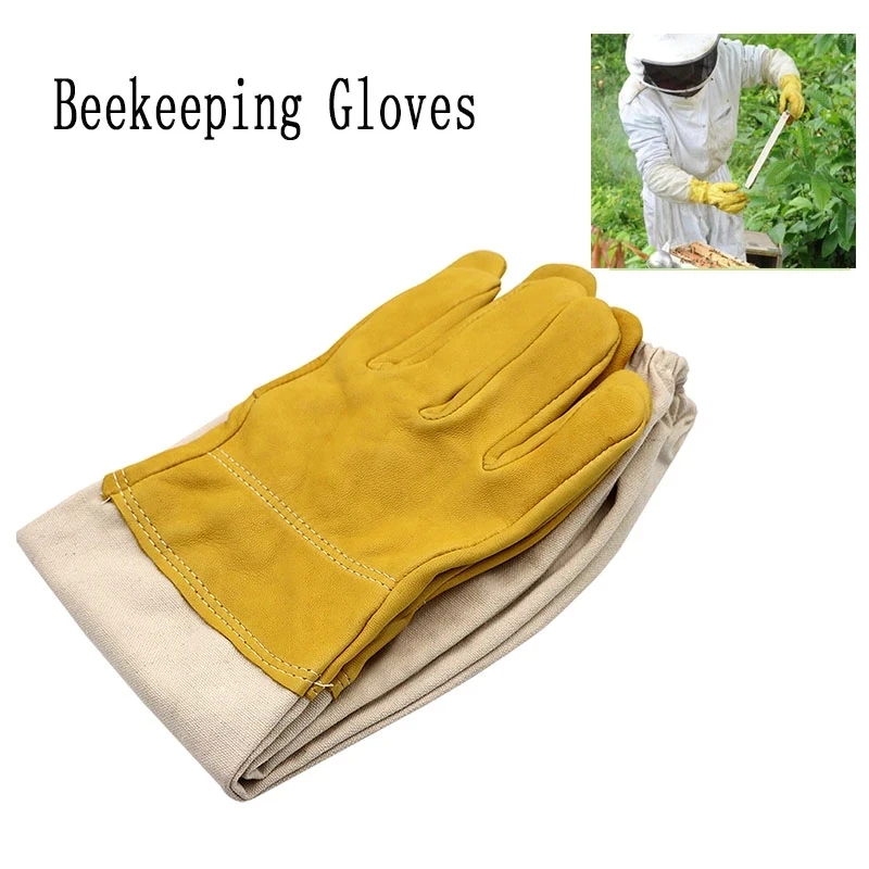 

1Pair Beekeeping Gloves Protective Sleeves Breathable Anti Bee/Sting Sheepskin Long Gloves For Beekeeper Beekeeping Tools