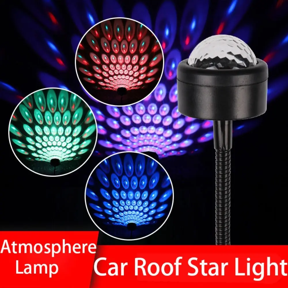 

Control 9 Modles USB Multicolor Decoration Night Light Car Roof Star Light Projection Light Interior Atmosphere Lamp