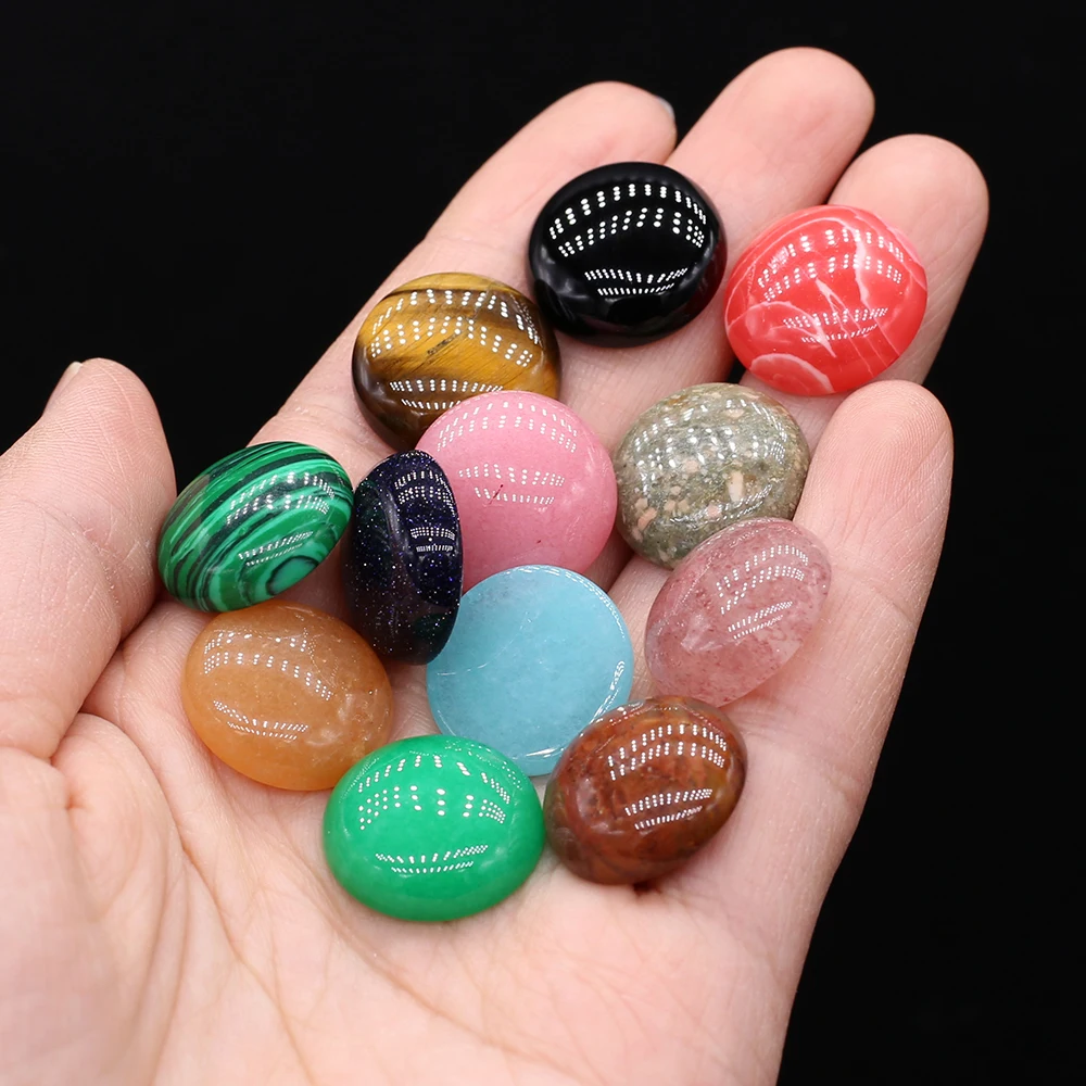 

Fine Natural Stone Polished Tiger Eye Crystal Cabochon Beads Round Shape Setting Fit Pendants Rings for Women Jewelry Gifts
