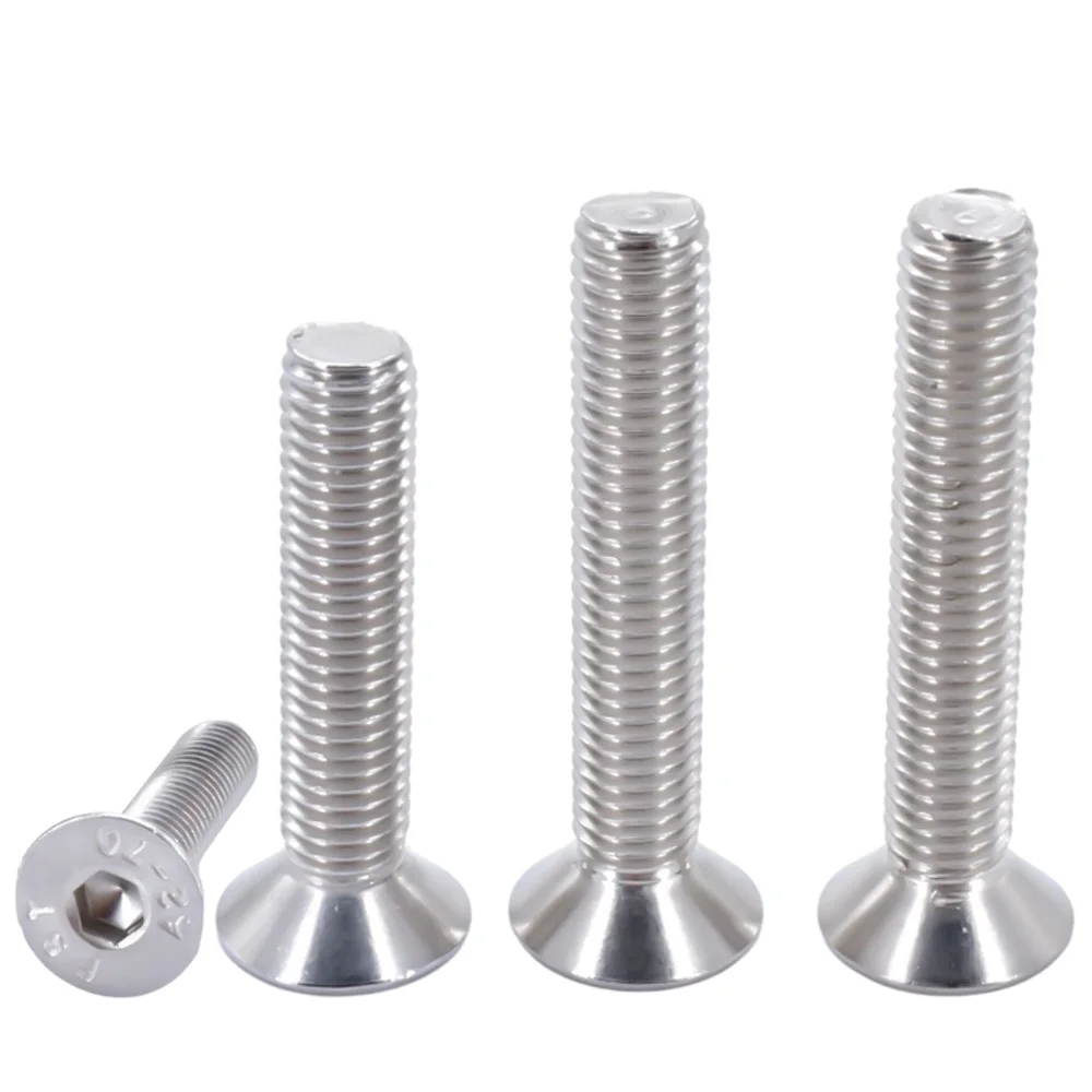 Винты механические с потайным шестигранным отверстием из нержавеющей стали 304
